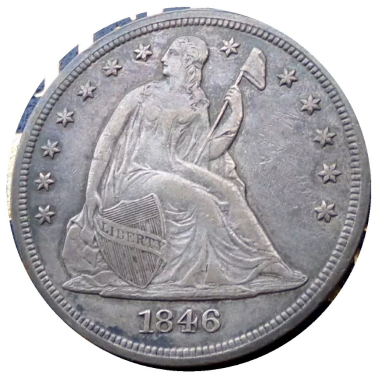 1846-Liberty-Seated-Dollar-Variety-Oc-1-Rarity1-2,300-Estimated-Survivors